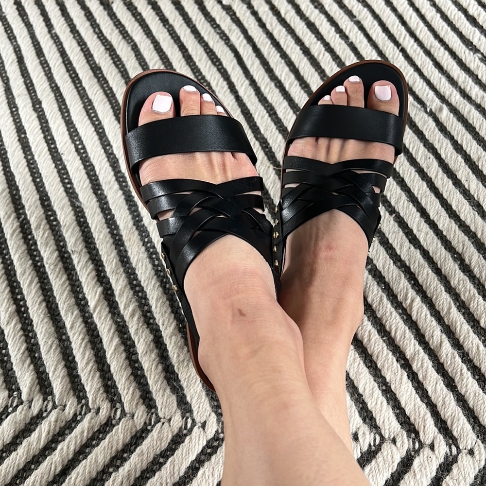 Cole Haan black sandals with gold details - Picture 8 of 9
